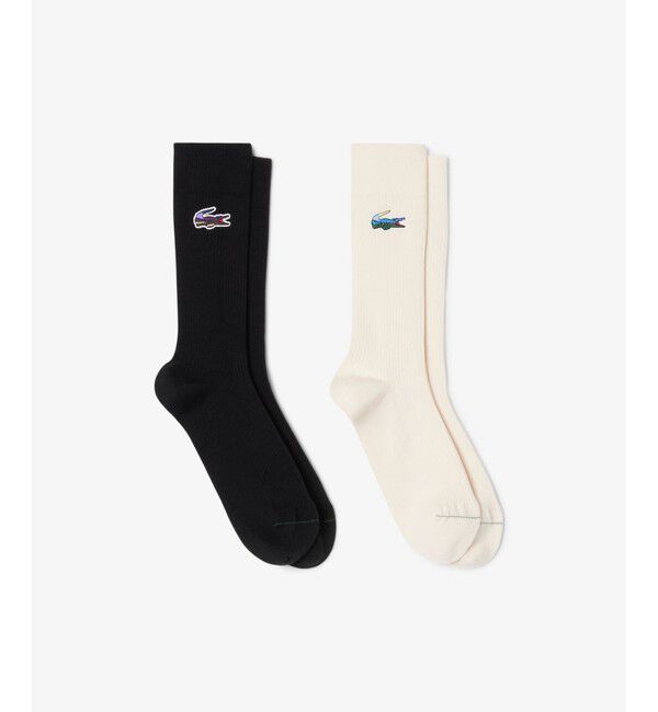 LACOSTE「ランドスケープコットンリブソックス2パック / GIFTBOX付き」|ソックス|