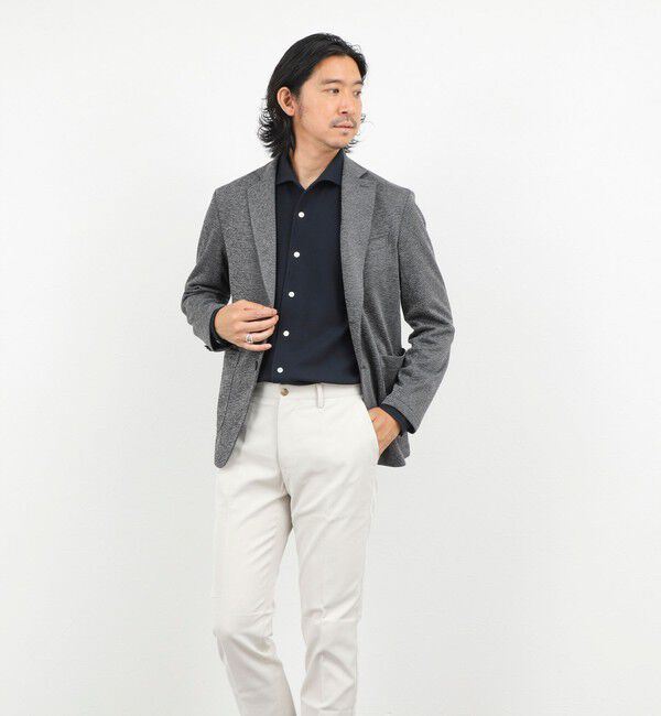 NOLLEY'S goodman「《ビジカジ対応》ケーブルニットシャツ イタリアンカラー 26AW」|シャツ・ブラウス|