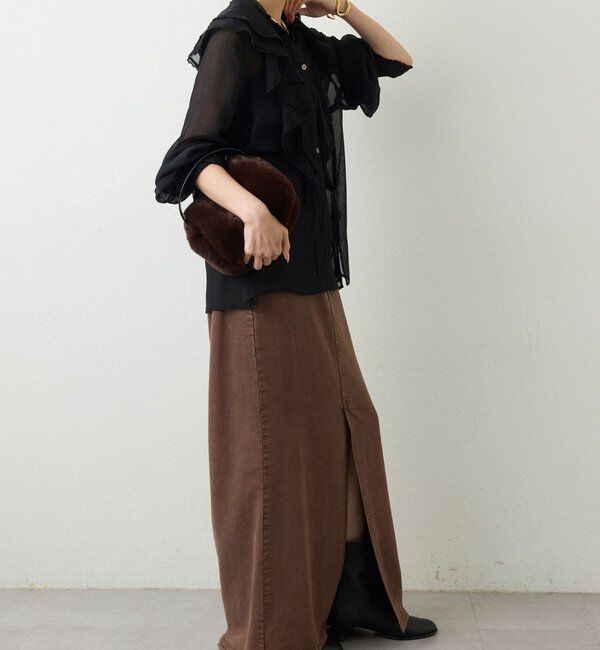  「レーストリミングフリルブラウス」|シャツ・ブラウス|
