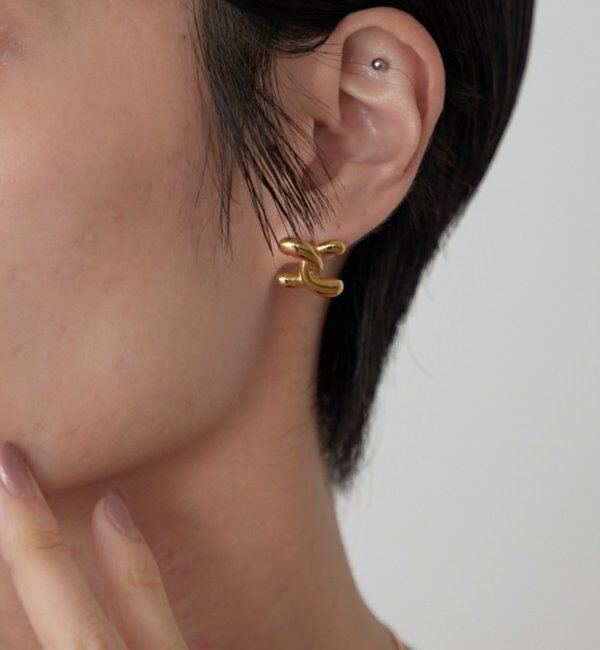  「《金属アレルギー対応/ステンレス》エックスピアス」|ピアス|