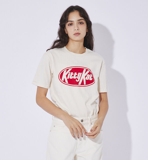 ABAHOUSE「【MIXTA/ミクスタ 】CREW NECK / I HOPE / KITTY」|Tシャツ・カットソー|アイボリー