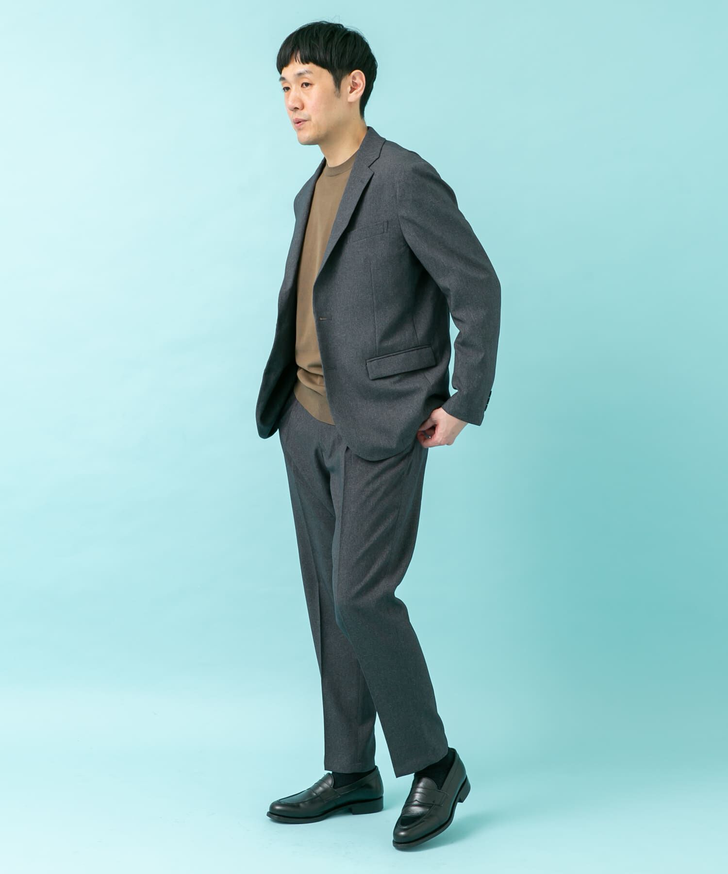 URBAN RESEARCH DOORS「LIFE STYLE TAILOR　メランジストレッチパンツ」|スラックス|