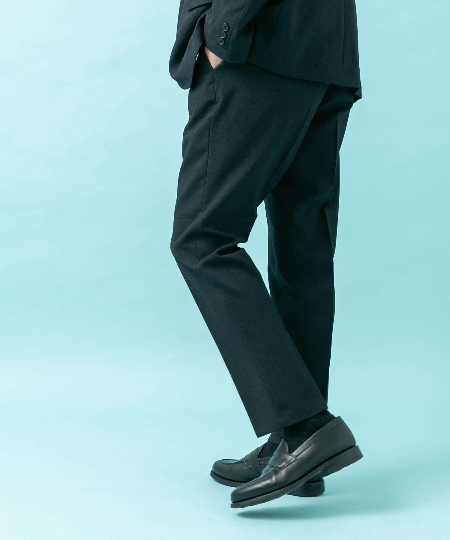 URBAN RESEARCH DOORS「LIFE STYLE TAILOR　メランジストレッチパンツ」|スラックス|