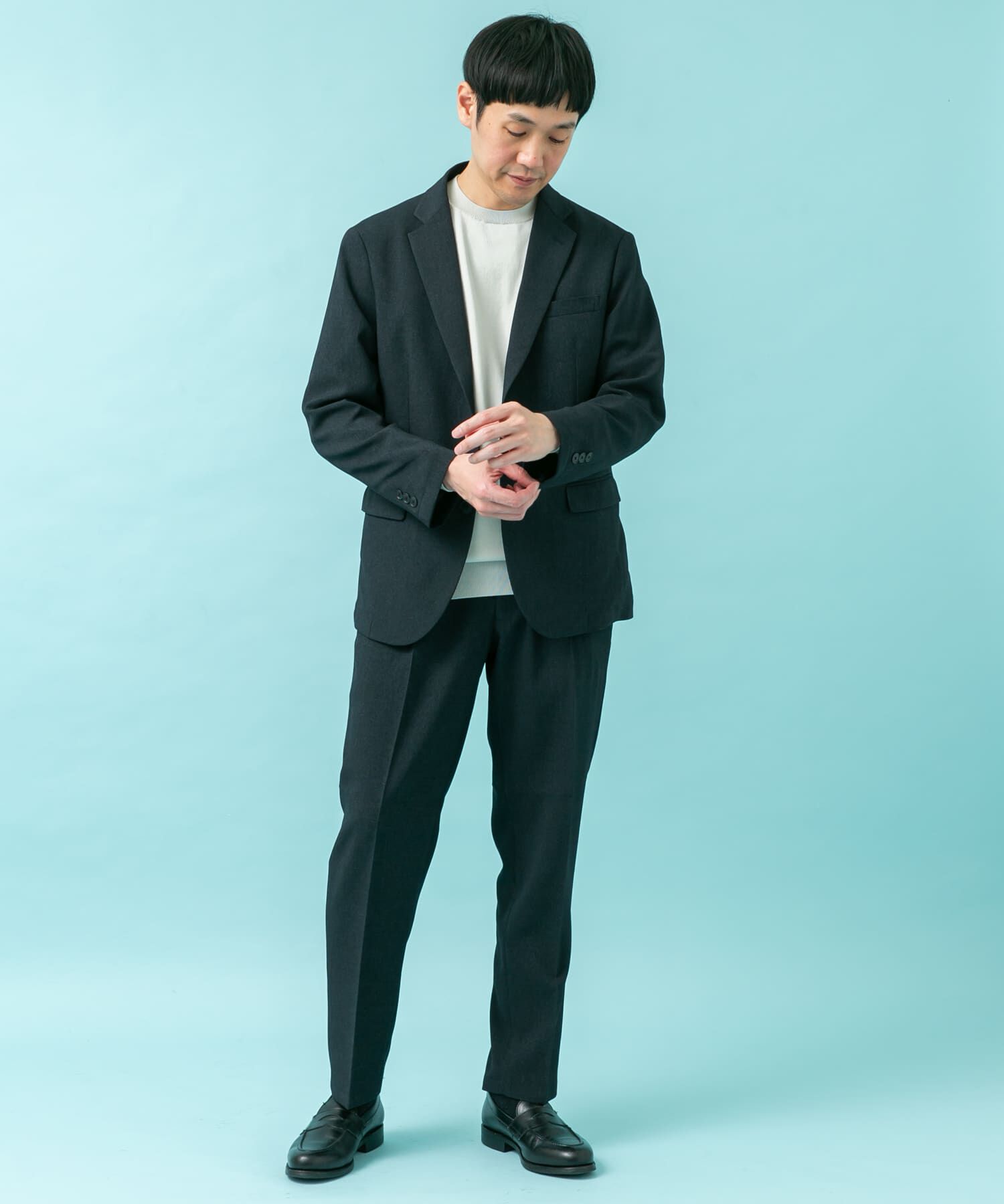 URBAN RESEARCH DOORS「LIFE STYLE TAILOR　メランジストレッチパンツ」|スラックス|