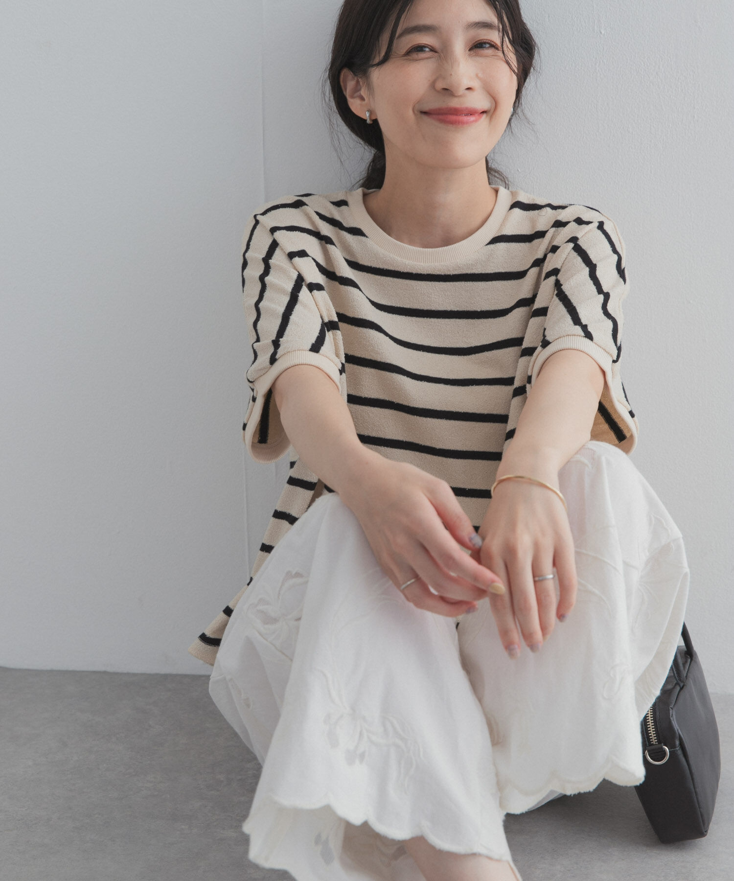 URBAN RESEARCH DOORS「ブークレボーダープルオーバー」|Tシャツ・カットソー|ホワイト系その他