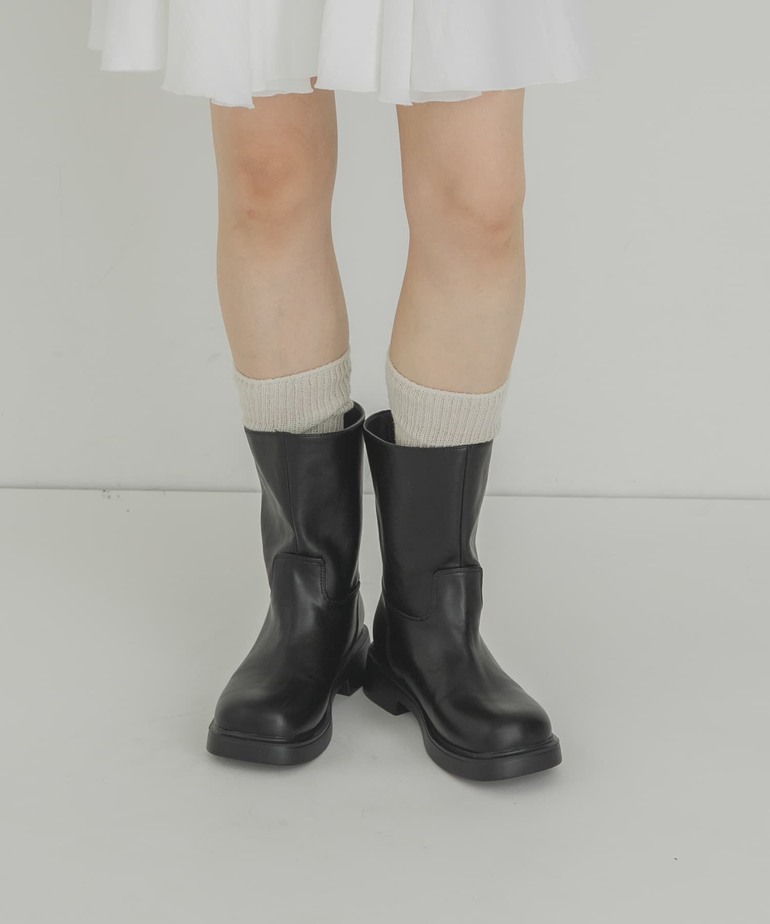  「ワイドミドルブーツ」|ショートブーツ|