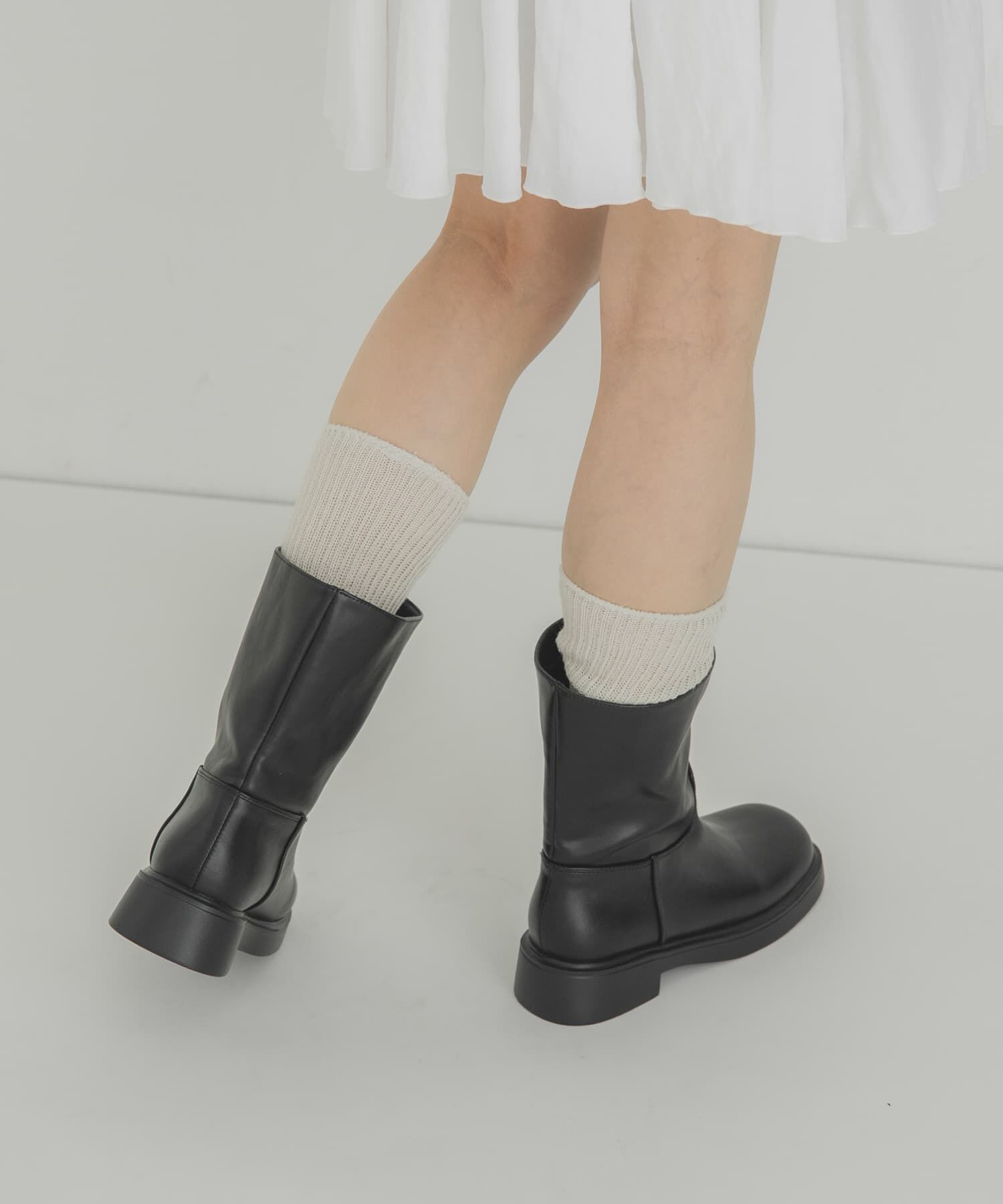  「ワイドミドルブーツ」|ショートブーツ|