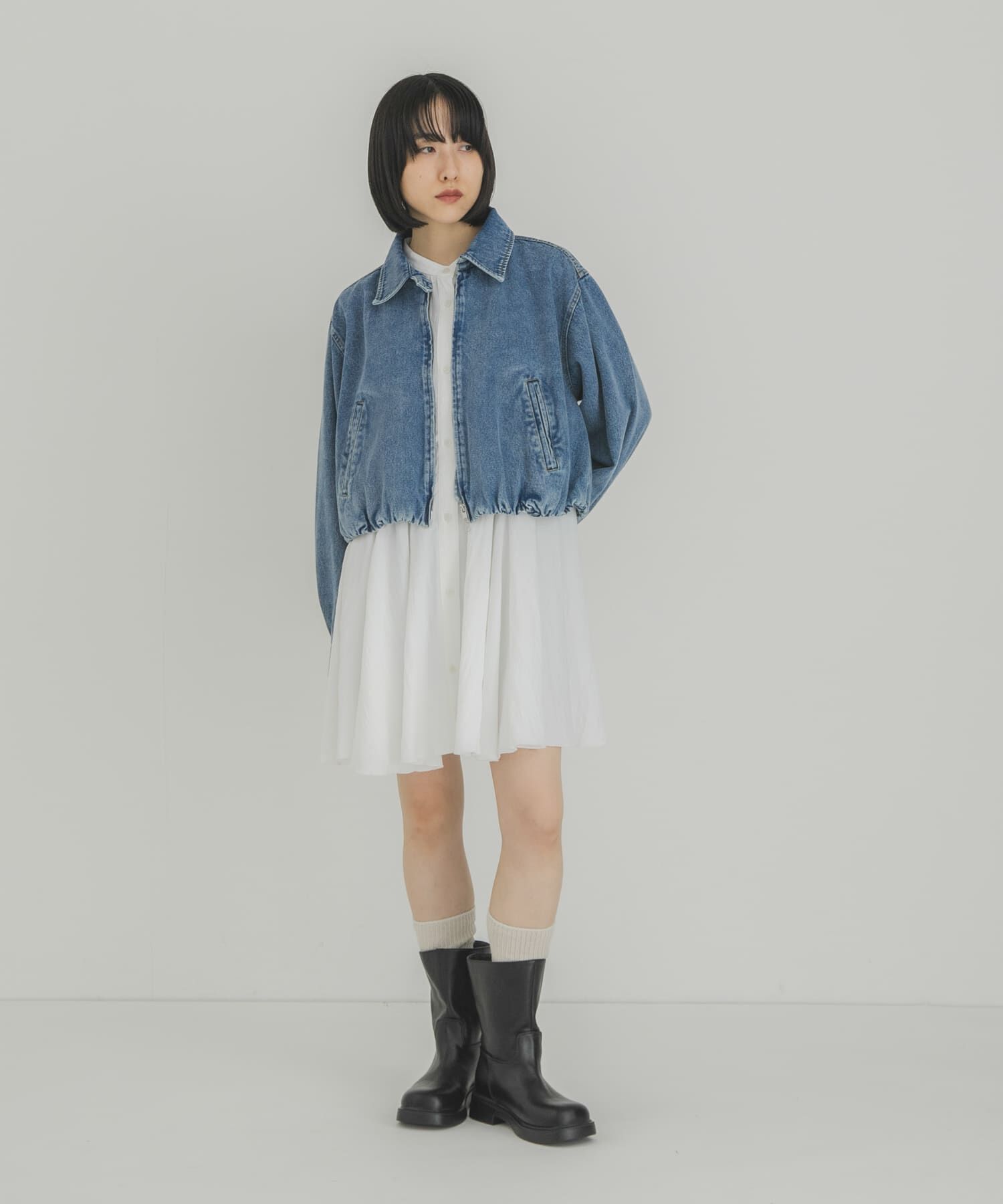  「ワイドミドルブーツ」|ショートブーツ|