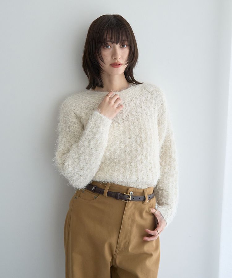 YECCA VECCA「フェザーモールニット」|ニット・セーター|