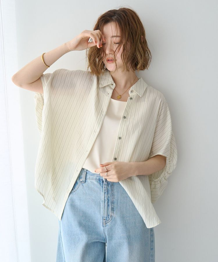 YECCA VECCA「【セットアップ可能】ストライプ柄シャツ」|シャツ・ブラウス|
