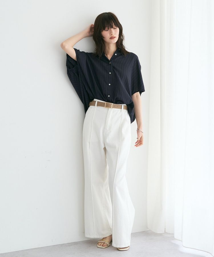 YECCA VECCA「【セットアップ可能】ストライプ柄シャツ」|シャツ・ブラウス|