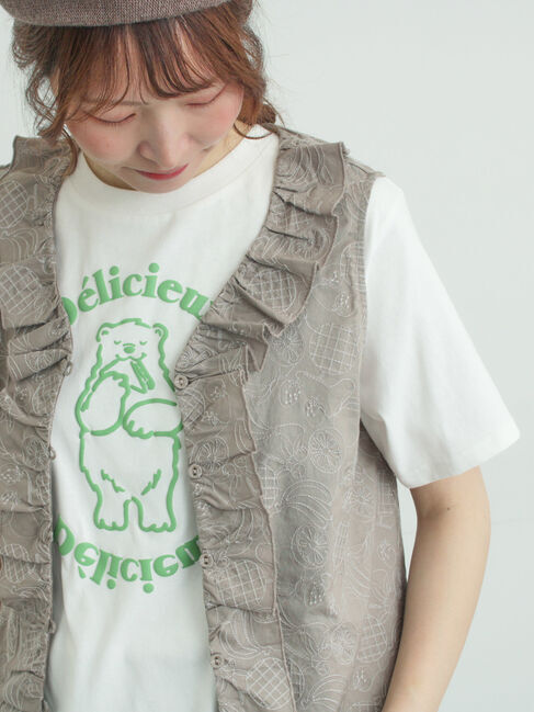 Samansa Mos2「【メルヘン&times;Samansa Mos2】発泡プリントTシャツ」|Tシャツ・カットソー|