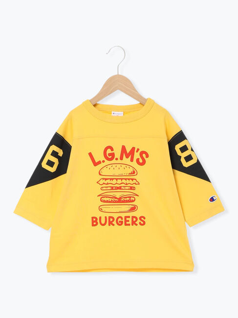 Samansa Mos2 Lagom「【Champion別注】7分袖フットボールTシャツ」|Tシャツ・カットソー|イエロー