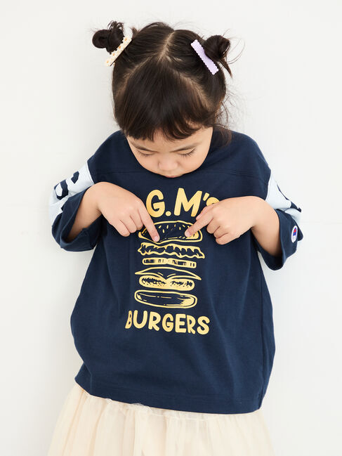 Samansa Mos2 Lagom「【Champion別注】7分袖フットボールTシャツ」|Tシャツ・カットソー|