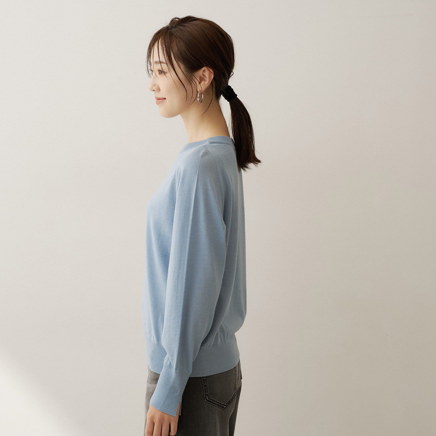 UNTITLED「【アンサンブル可能/オンオフ使える】シルクウールカシミヤプルオーバー」|ニット・セーター|