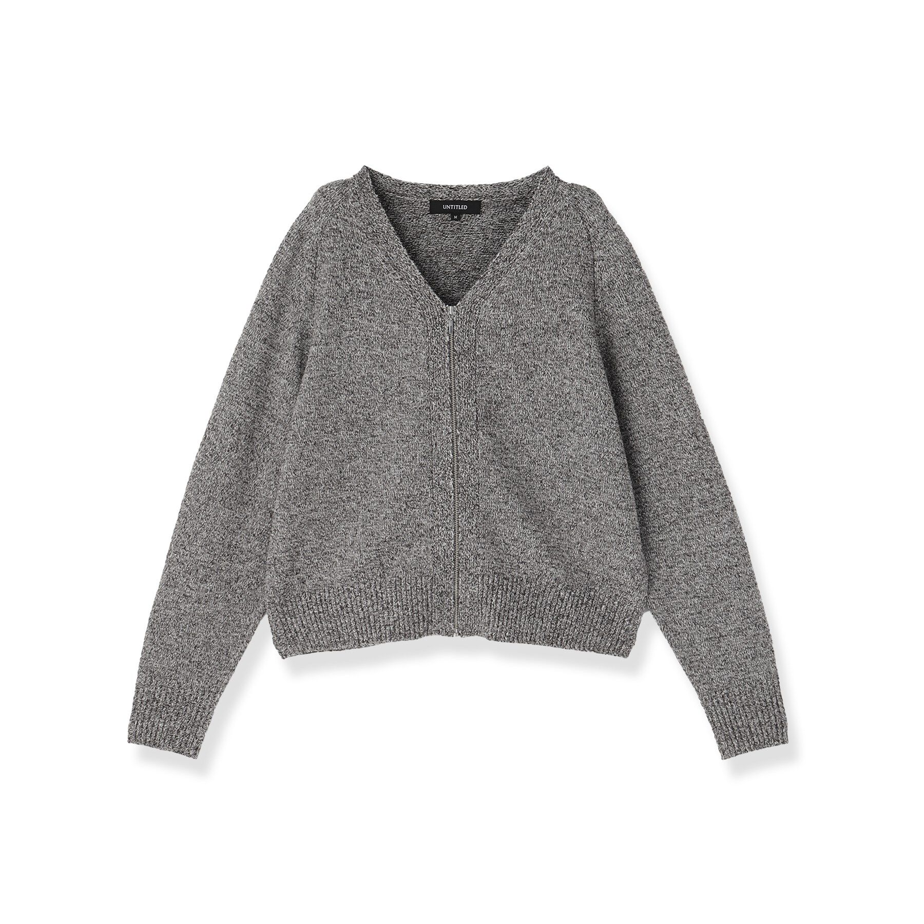 UNTITLED「【アンサンブル可/秋羽織り】杢調ジップカーディガン」|カーディガン|