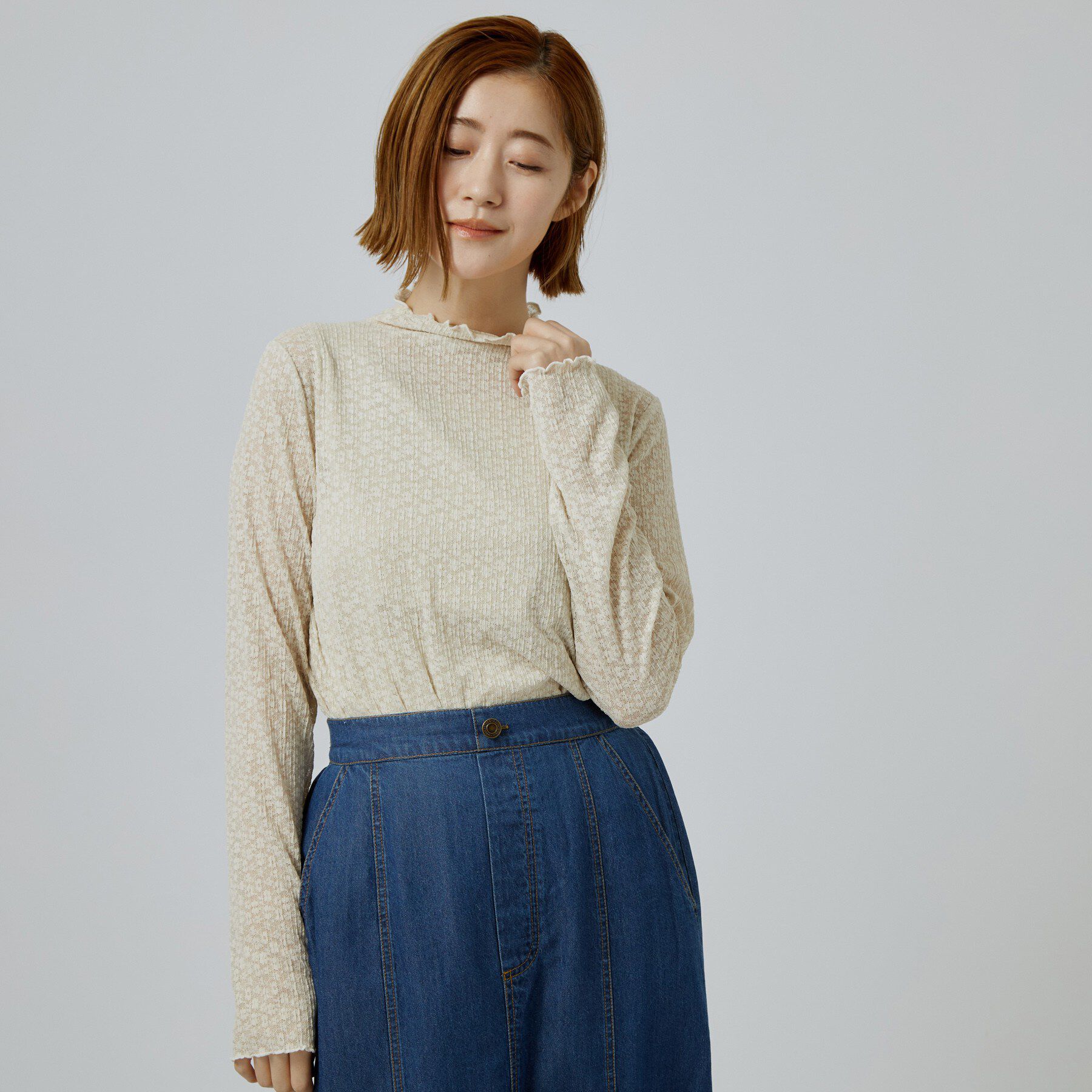 grove「シアーレースプチネックインナー」|Tシャツ・カットソー|