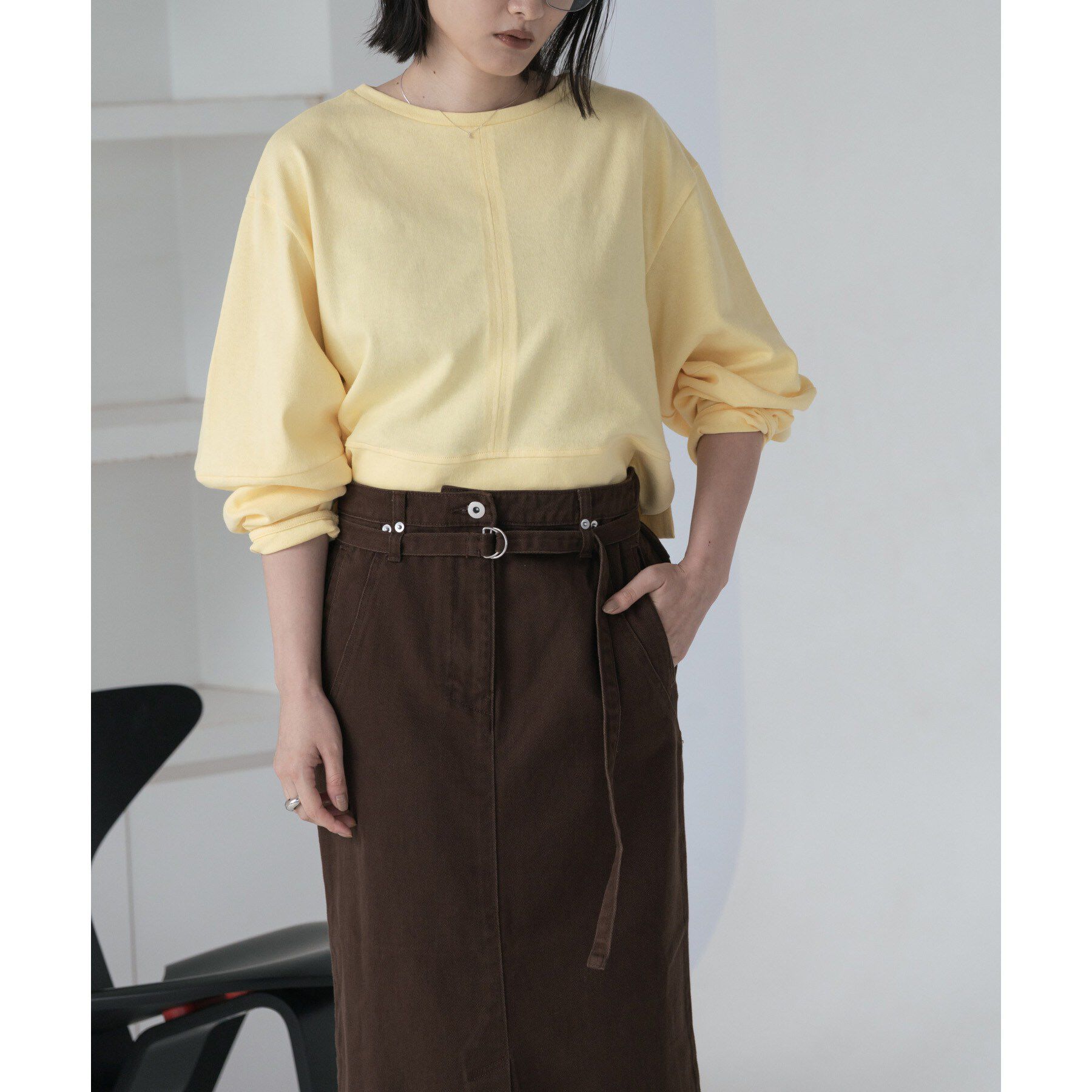 GALLEST「ロングスリーブフォルムカットソー【洗える】」|Tシャツ・カットソー|