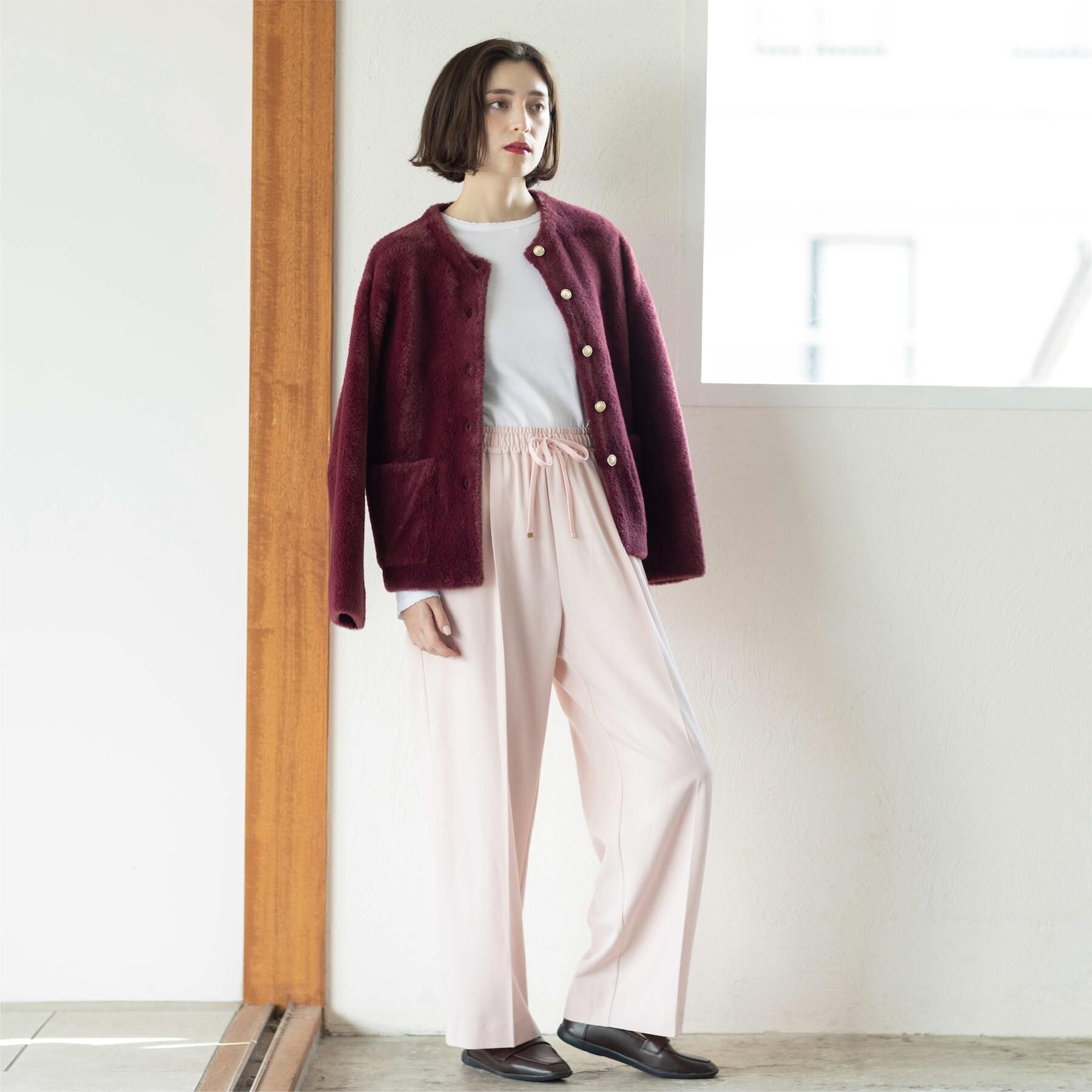 OPAQUE.CLIP「ダブルフェイスニットカーディガン」|カーディガン|