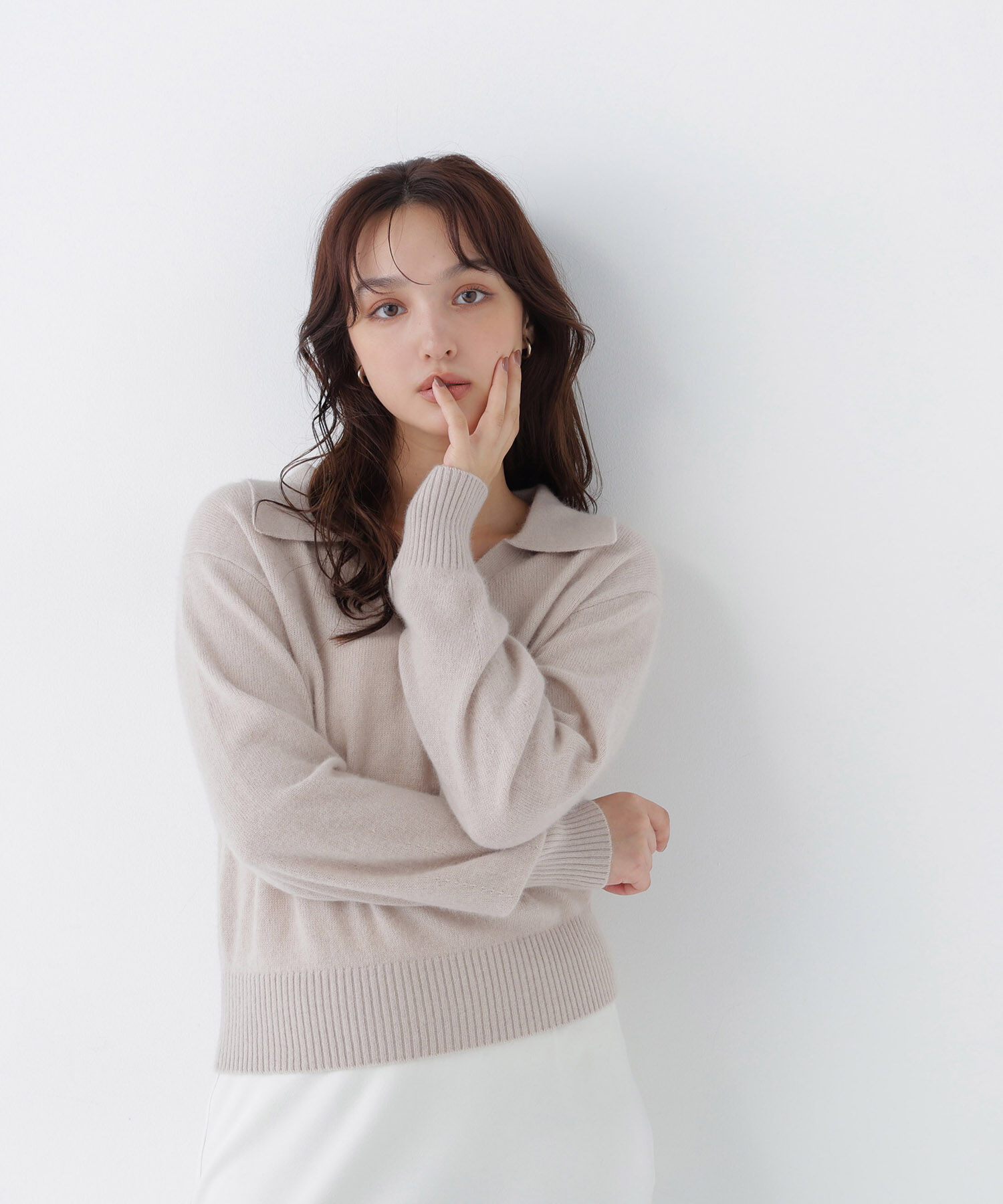  「<EC限定ｶﾗｰ:ﾗｲﾄｸﾞﾘｰﾝ><ちょうど､いい服>品よく､ゆるく｡ｽｷ」|ニット・セーター|