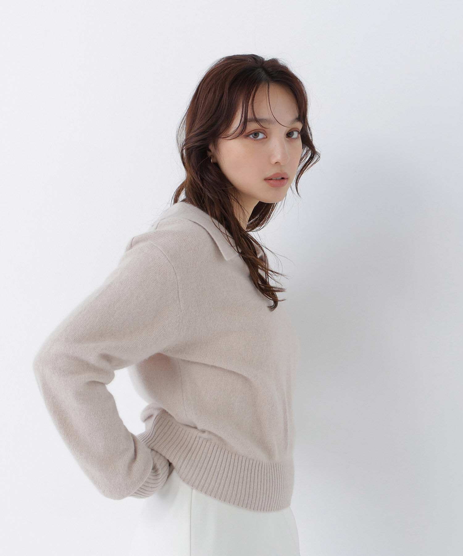  「<EC限定ｶﾗｰ:ﾗｲﾄｸﾞﾘｰﾝ><ちょうど､いい服>品よく､ゆるく｡ｽｷ」|ニット・セーター|