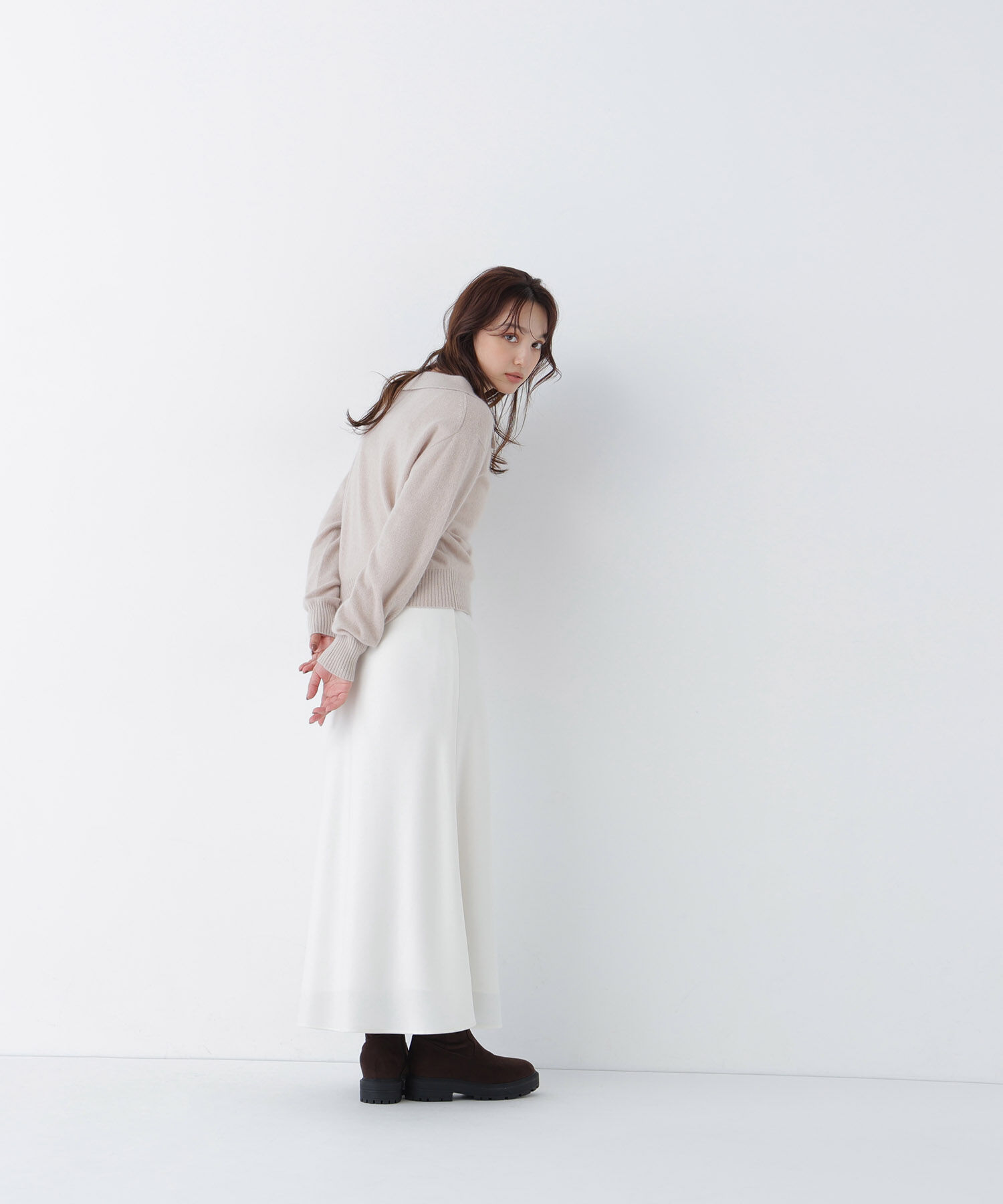  「<EC限定ｶﾗｰ:ﾗｲﾄｸﾞﾘｰﾝ><ちょうど､いい服>品よく､ゆるく｡ｽｷ」|ニット・セーター|