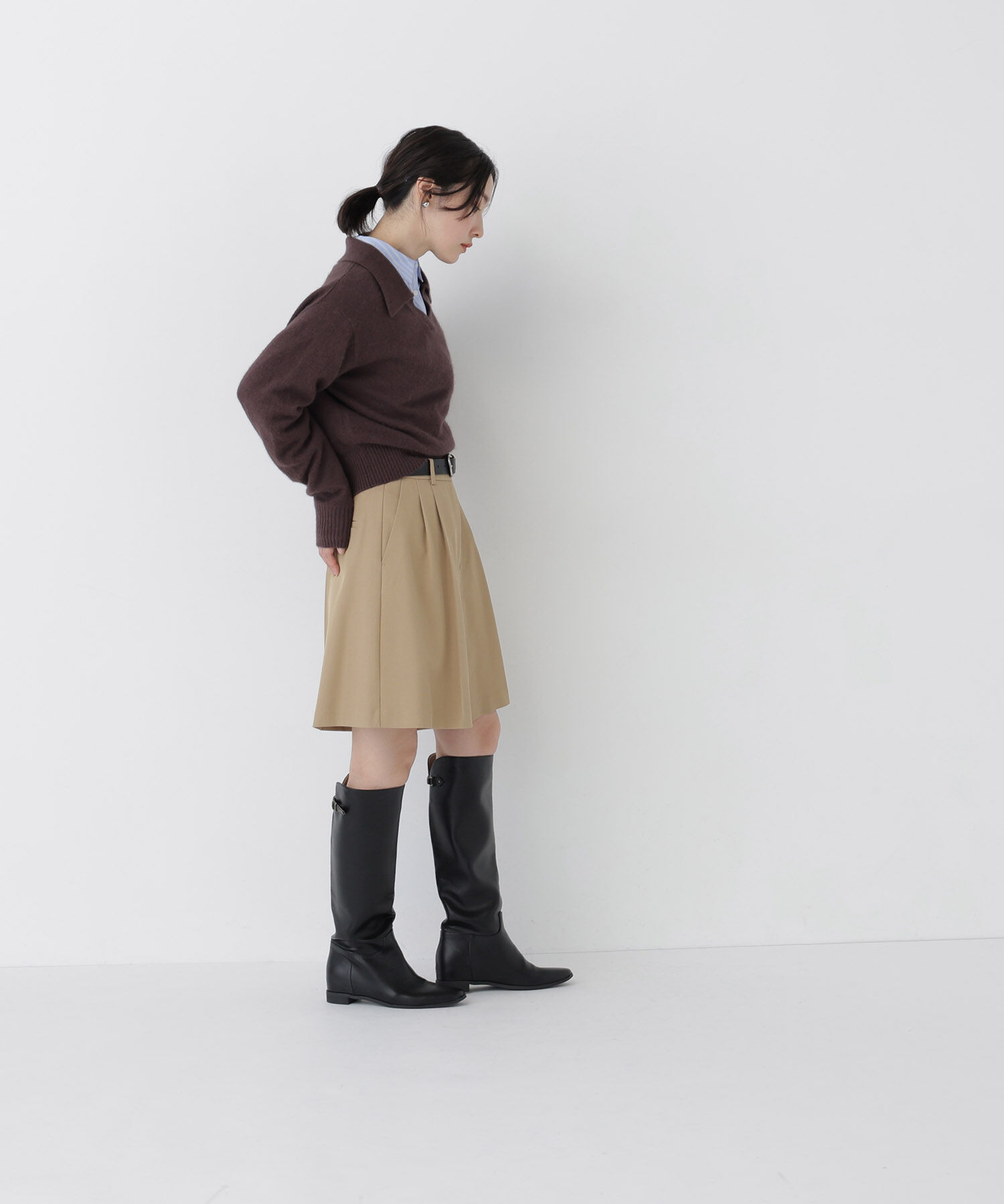  「<EC限定ｶﾗｰ:ﾗｲﾄｸﾞﾘｰﾝ><ちょうど､いい服>品よく､ゆるく｡ｽｷ」|ニット・セーター|