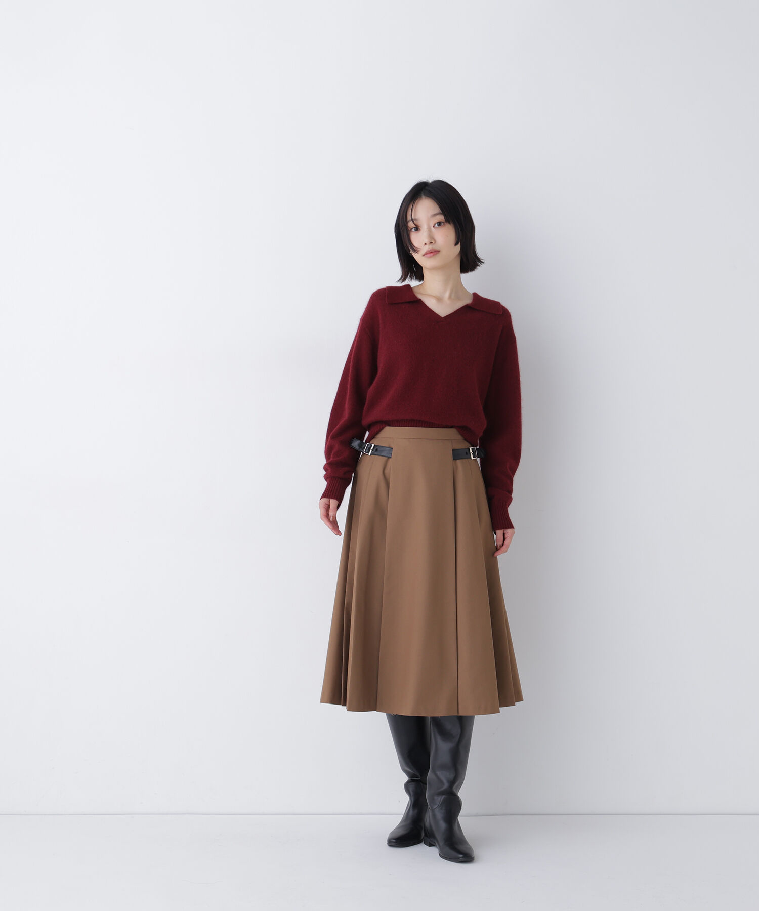  「<EC限定ｶﾗｰ:ﾗｲﾄｸﾞﾘｰﾝ><ちょうど､いい服>品よく､ゆるく｡ｽｷ」|ニット・セーター|