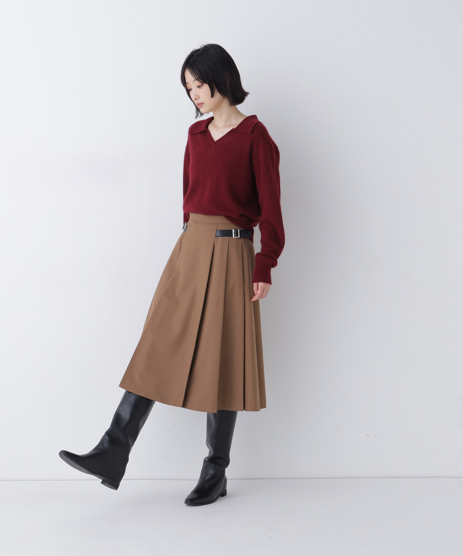  「<EC限定ｶﾗｰ:ﾗｲﾄｸﾞﾘｰﾝ><ちょうど､いい服>品よく､ゆるく｡ｽｷ」|ニット・セーター|