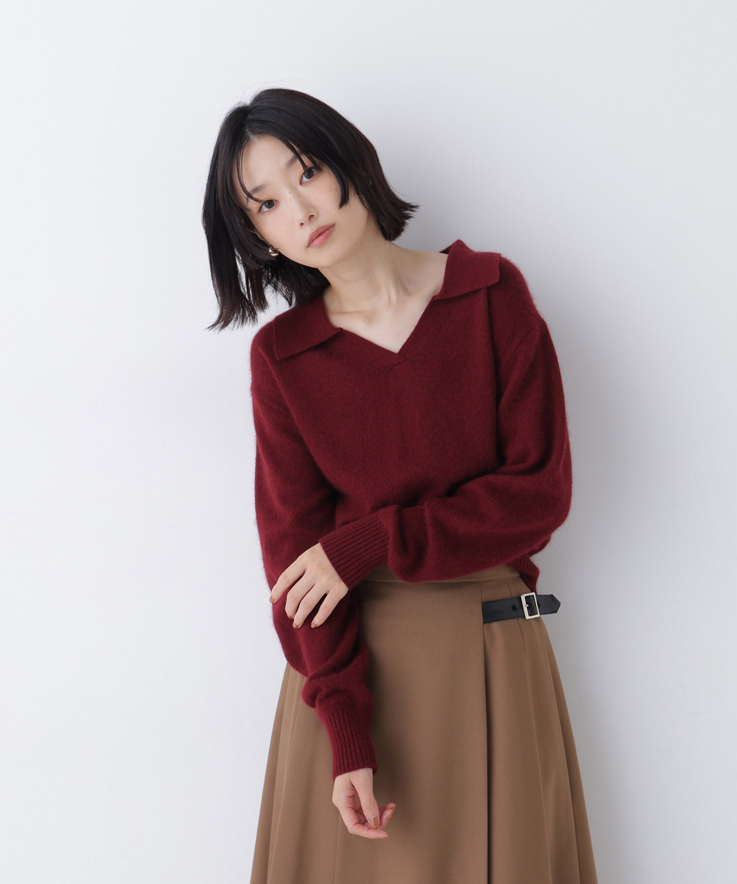  「<EC限定ｶﾗｰ:ﾗｲﾄｸﾞﾘｰﾝ><ちょうど､いい服>品よく､ゆるく｡ｽｷ」|ニット・セーター|