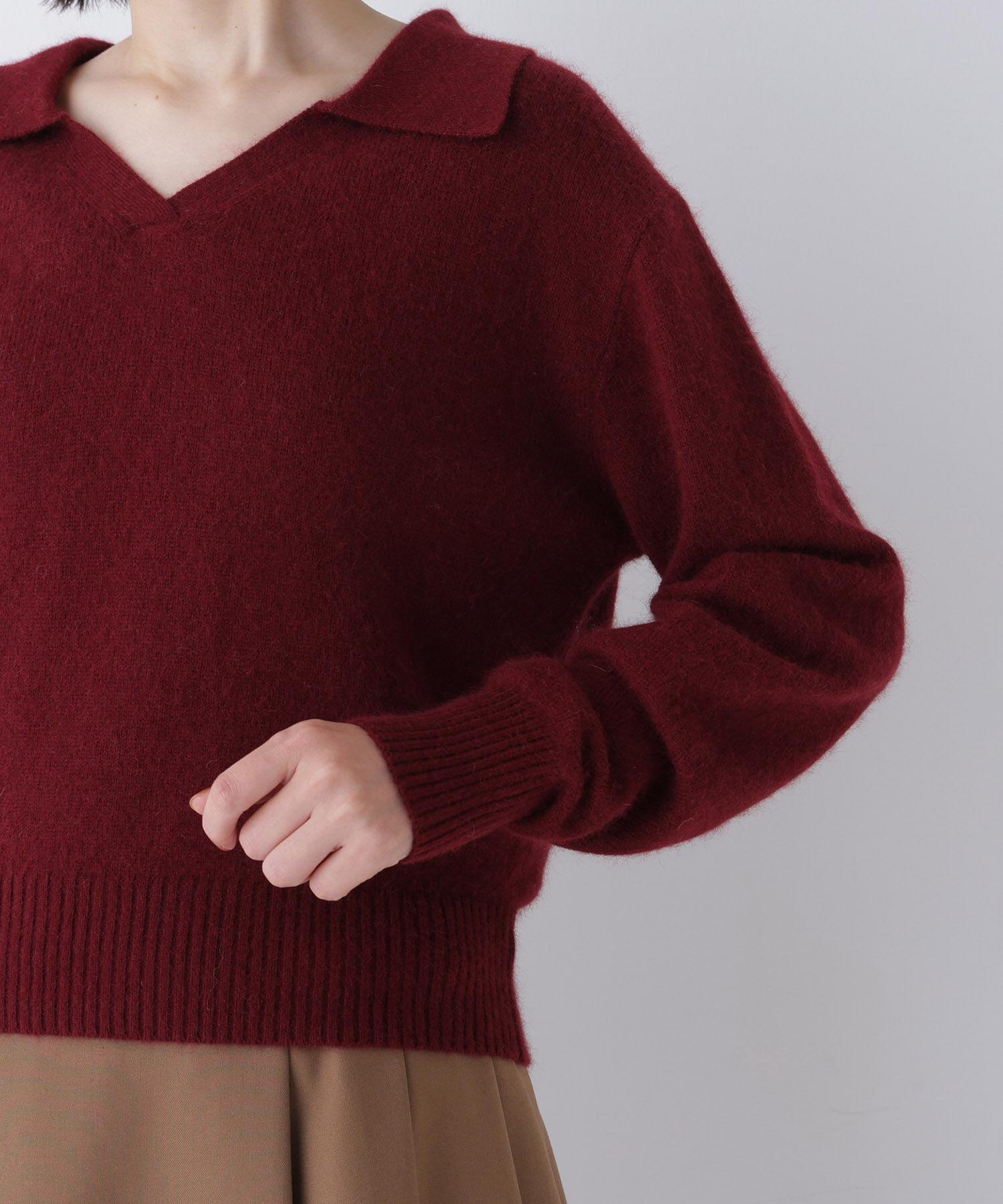  「<EC限定ｶﾗｰ:ﾗｲﾄｸﾞﾘｰﾝ><ちょうど､いい服>品よく､ゆるく｡ｽｷ」|ニット・セーター|