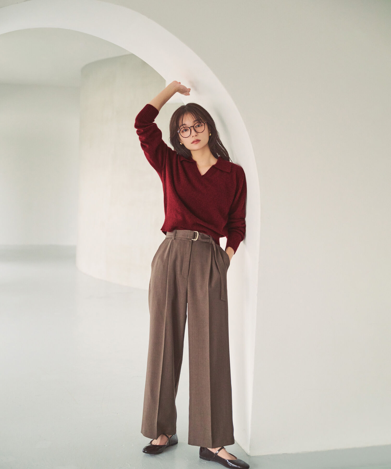  「<EC限定ｶﾗｰ:ﾗｲﾄｸﾞﾘｰﾝ><ちょうど､いい服>品よく､ゆるく｡ｽｷ」|ニット・セーター|