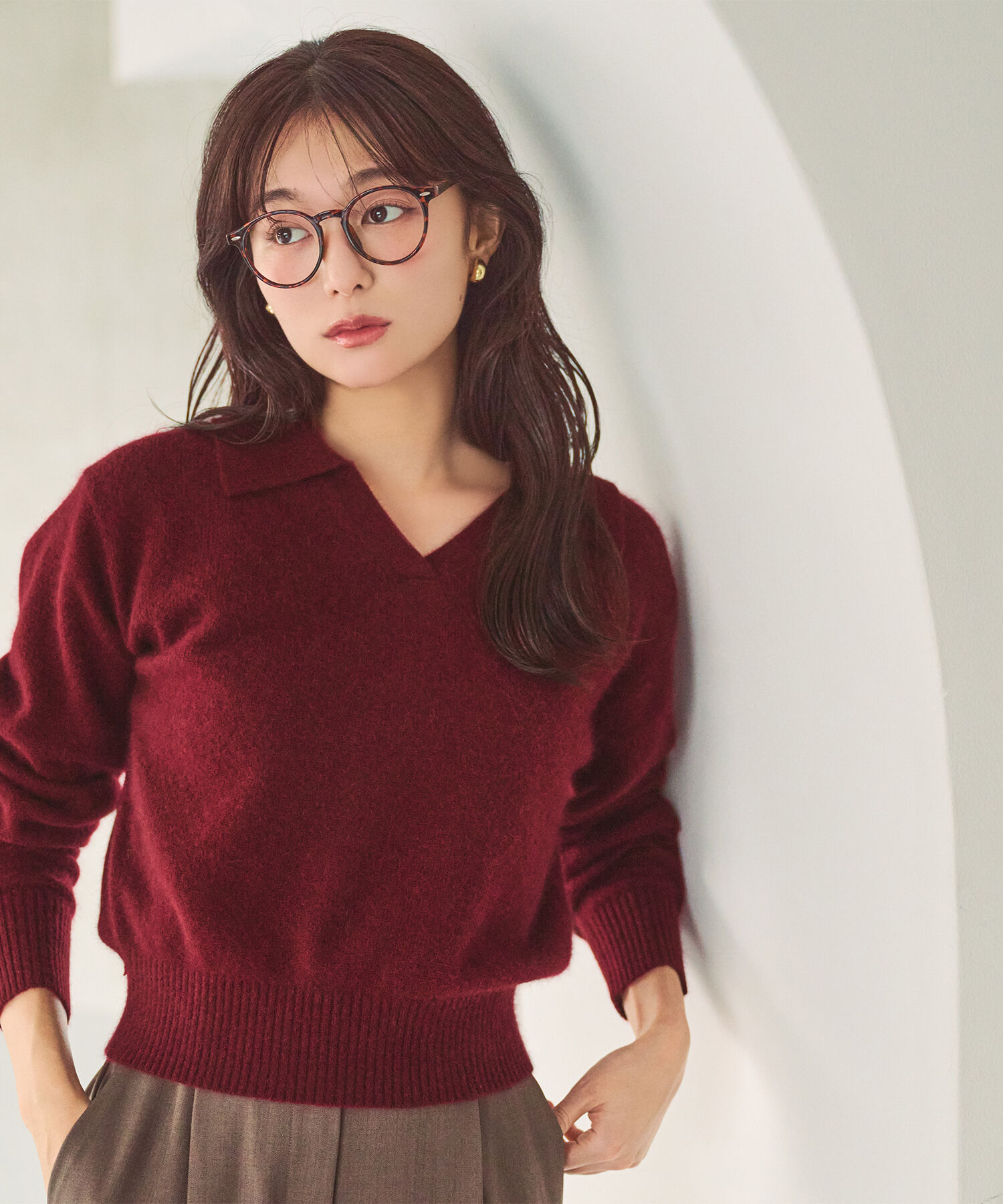  「<EC限定ｶﾗｰ:ﾗｲﾄｸﾞﾘｰﾝ><ちょうど､いい服>品よく､ゆるく｡ｽｷ」|ニット・セーター|