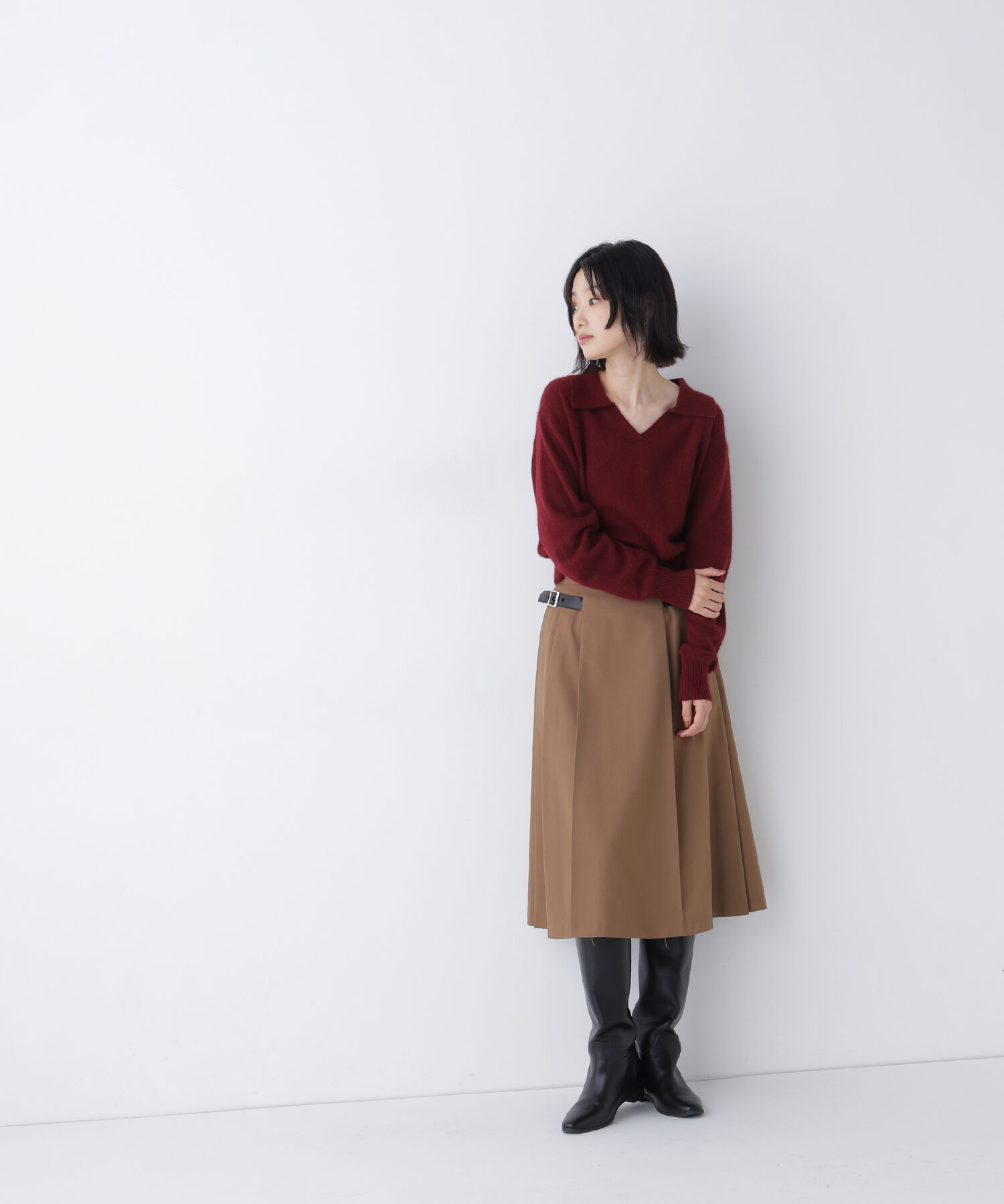  「<EC限定ｶﾗｰ:ﾗｲﾄｸﾞﾘｰﾝ><ちょうど､いい服>品よく､ゆるく｡ｽｷ」|ニット・セーター|