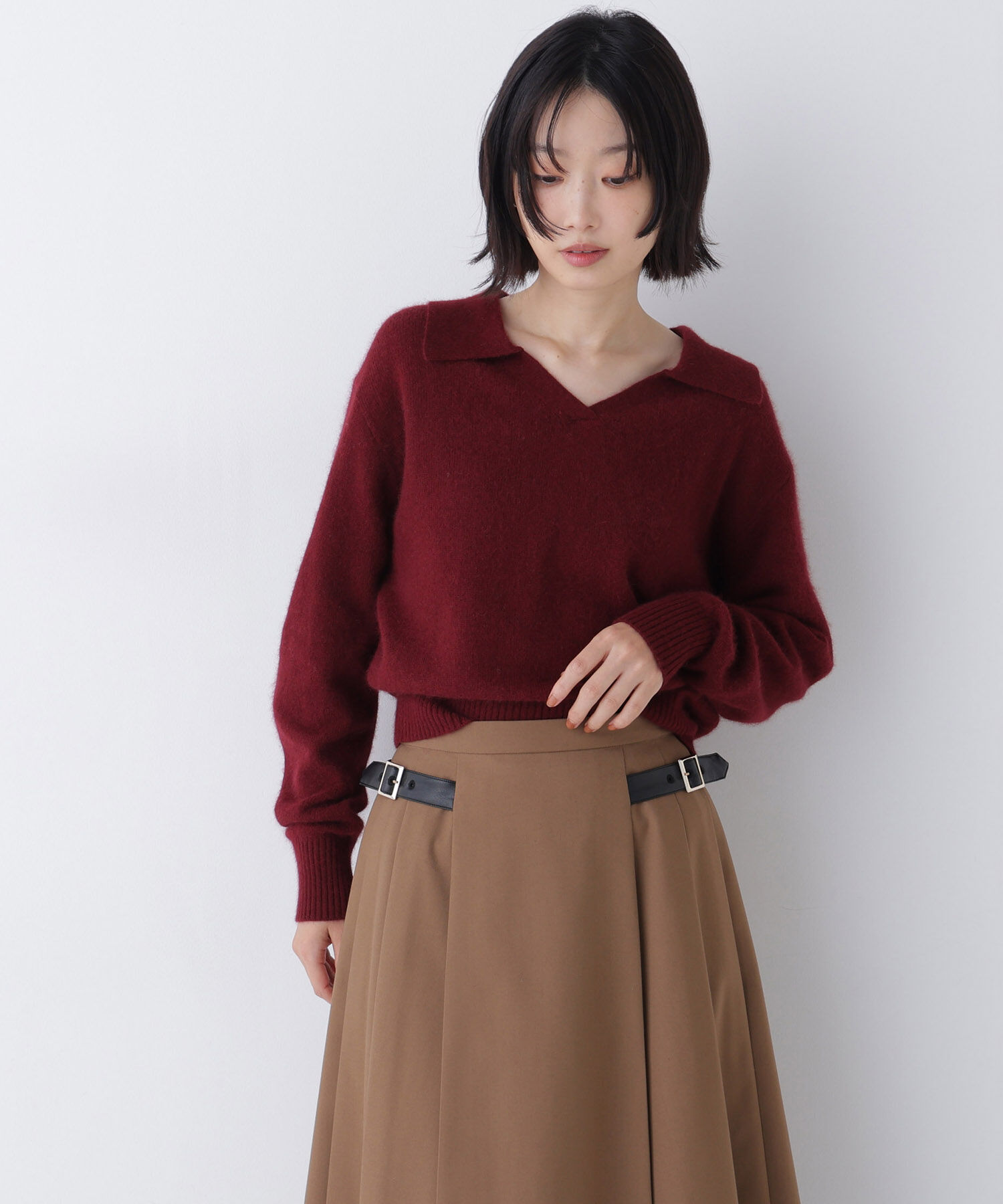  「<EC限定ｶﾗｰ:ﾗｲﾄｸﾞﾘｰﾝ><ちょうど､いい服>品よく､ゆるく｡ｽｷ」|ニット・セーター|