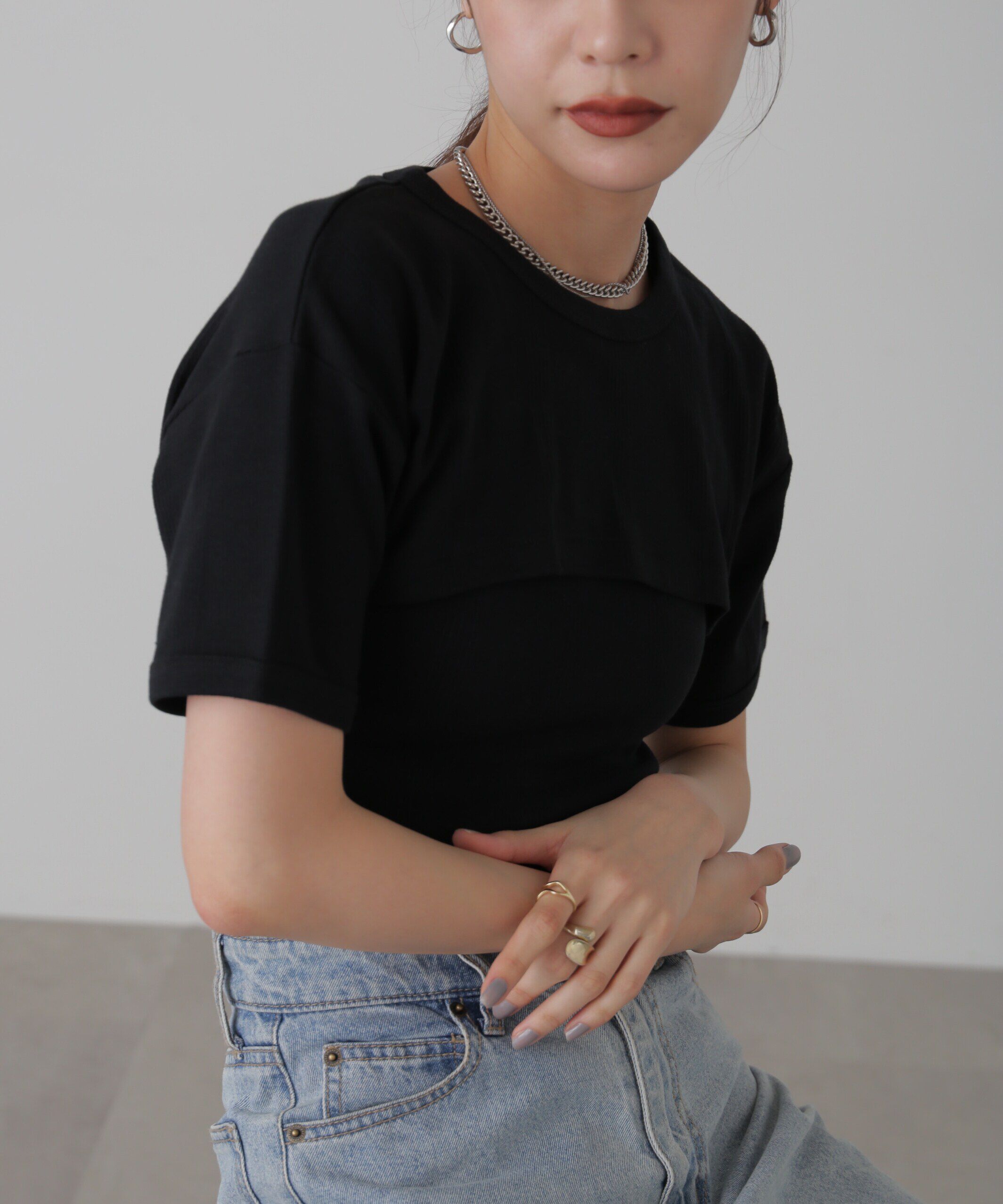  「Miller ショート丈Tシャツ」|Tシャツ・カットソー|