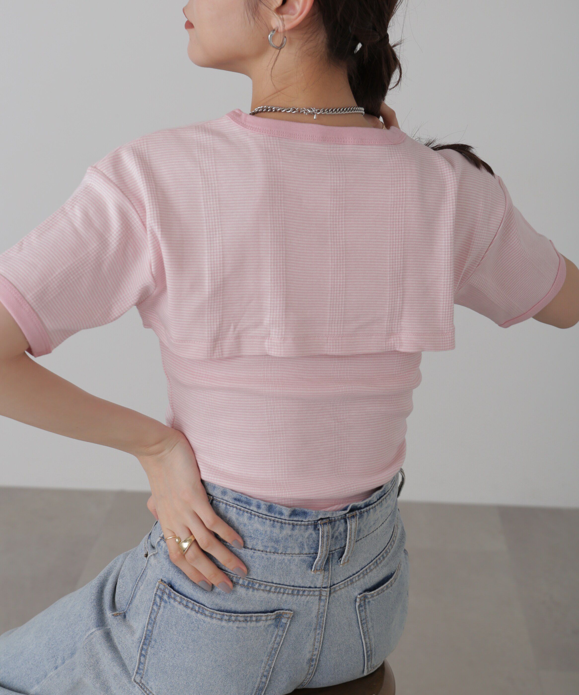  「Miller ショート丈Tシャツ」|Tシャツ・カットソー|