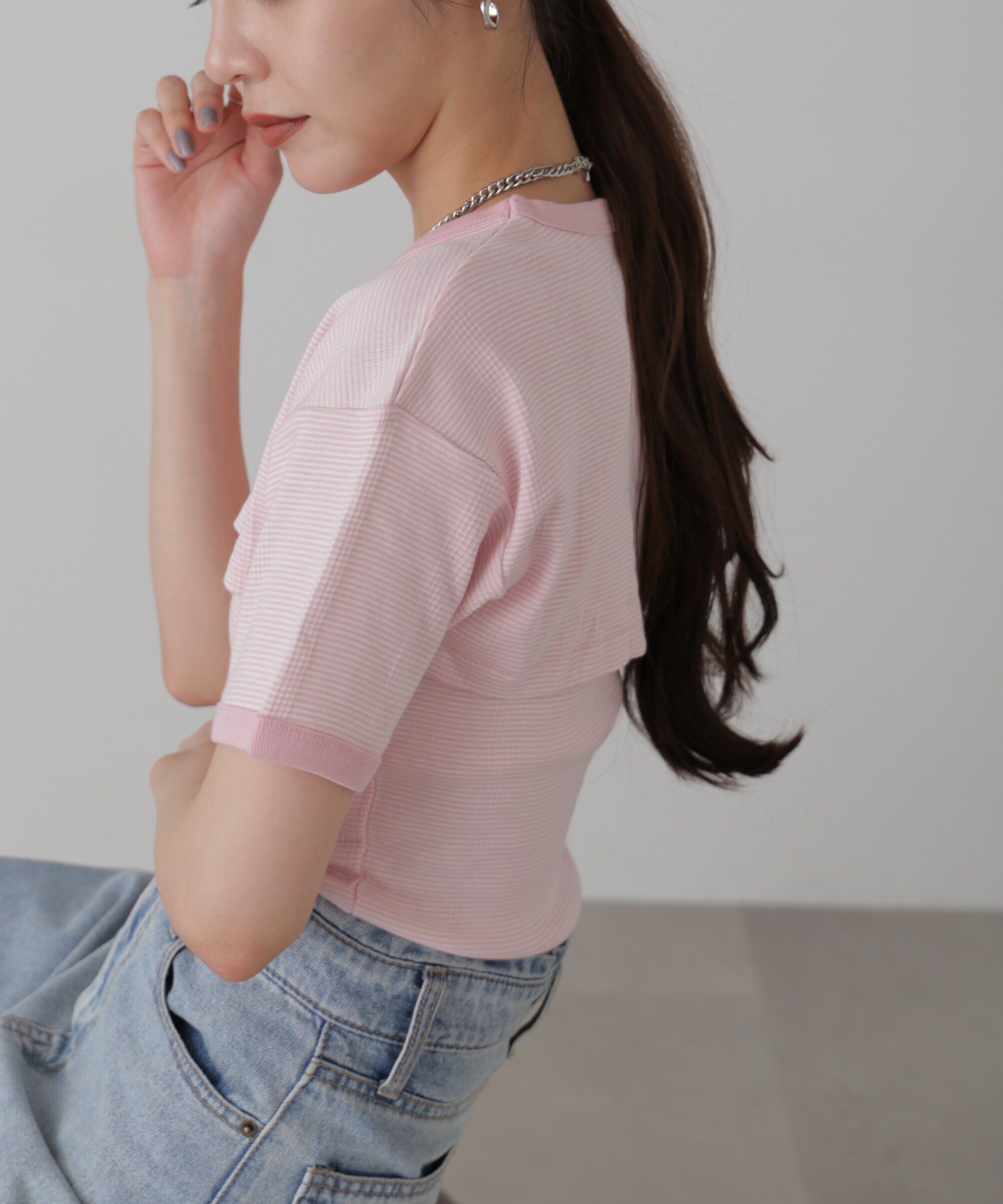  「Miller ショート丈Tシャツ」|Tシャツ・カットソー|