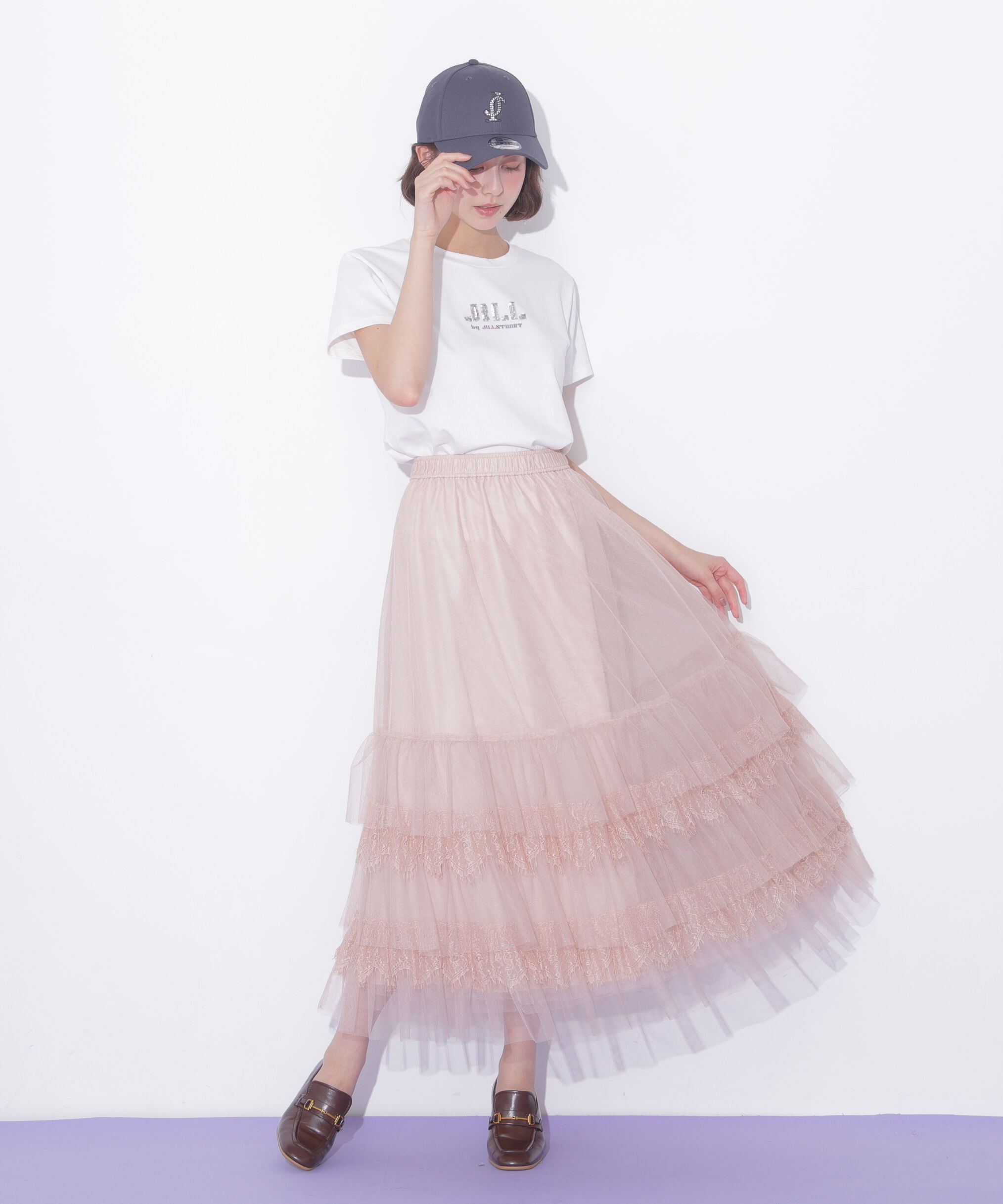  「スパンコールロゴ刺繍Tシャツ OC」|Tシャツ・カットソー|