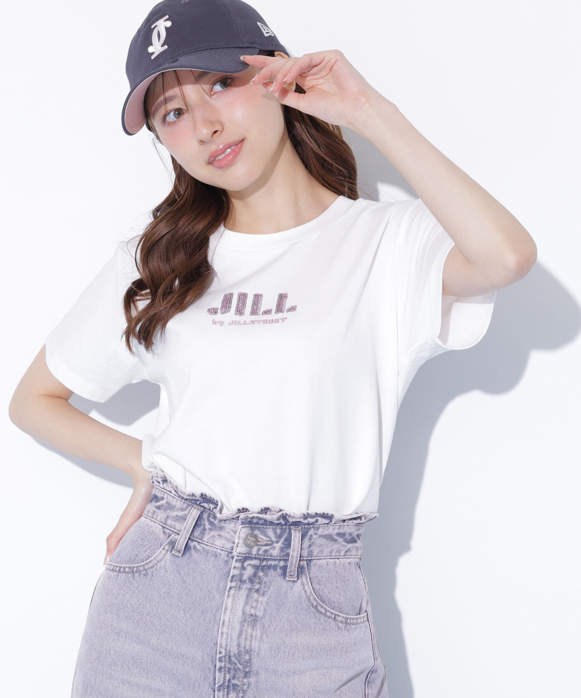  「スパンコールロゴ刺繍Tシャツ OC」|Tシャツ・カットソー|