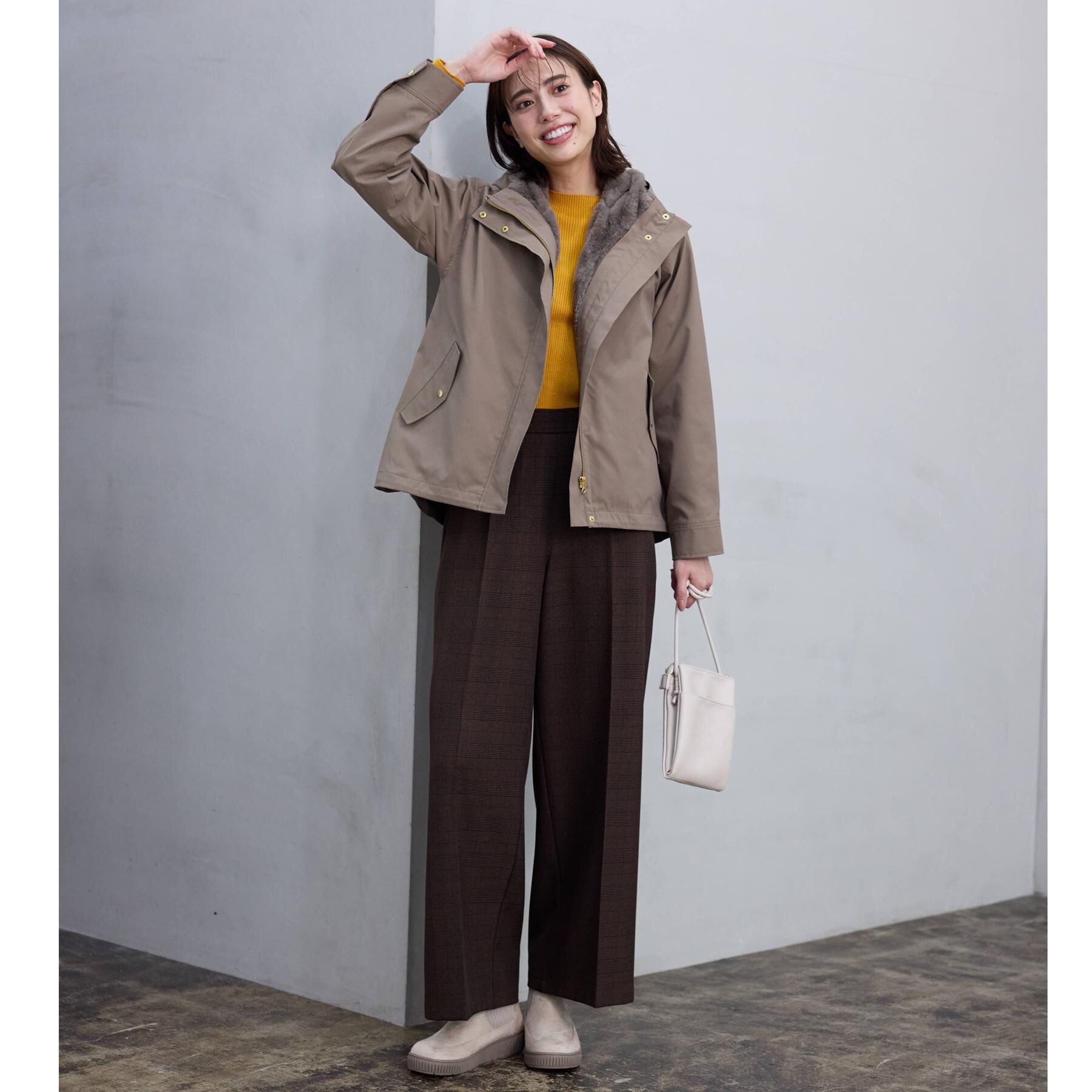 SHOO･LA･RUE「【撥水/低反発クッション】スニーカー感覚ではける はきぐちニットブーツ」|ショートブーツ|