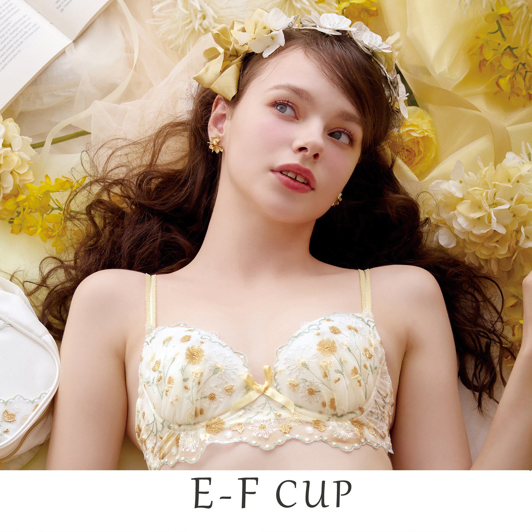Risa Magli「ミリ ブラジャー （E-F） ＜スウィートリッチ＞」|インナー|ホワイト(001)