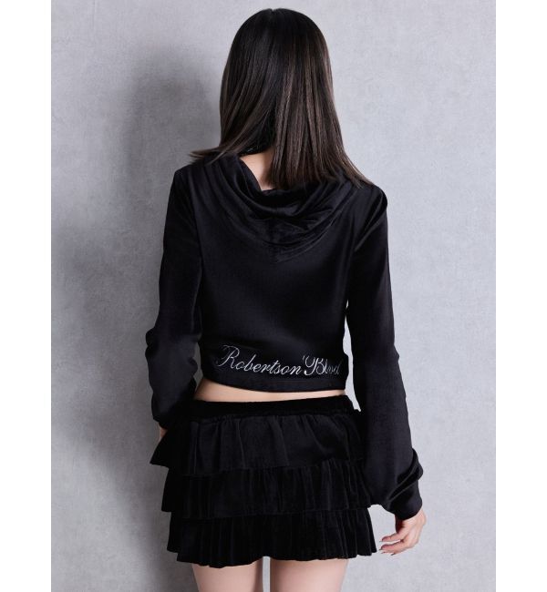 GYDA「Robertson Blvd Velour ショートパーカー」|パーカー|