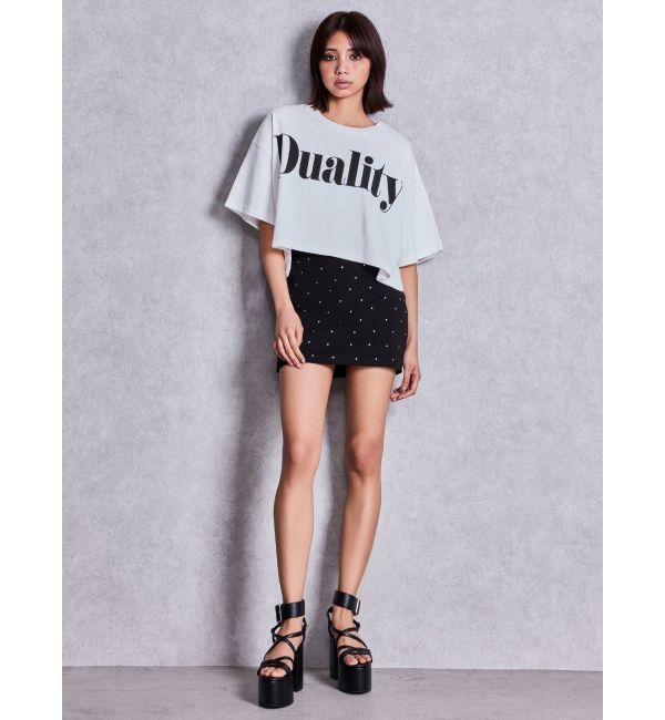 GYDA「DualityルーズショートTシャツ」|Tシャツ・カットソー|