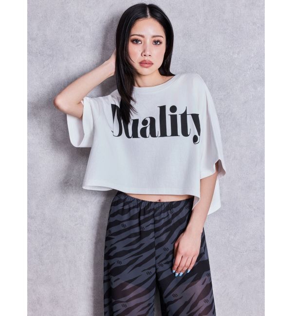 GYDA「DualityルーズショートTシャツ」|Tシャツ・カットソー|