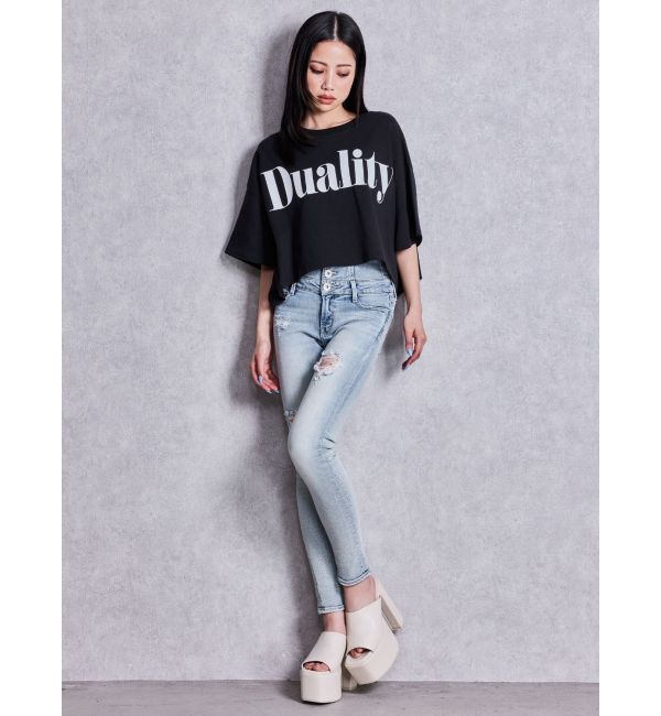GYDA「DualityルーズショートTシャツ」|Tシャツ・カットソー|