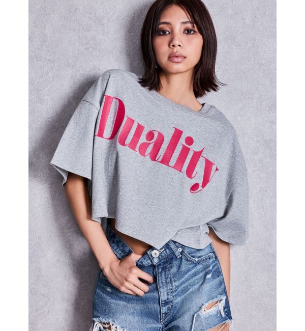 GYDA「DualityルーズショートTシャツ」|Tシャツ・カットソー|グレー