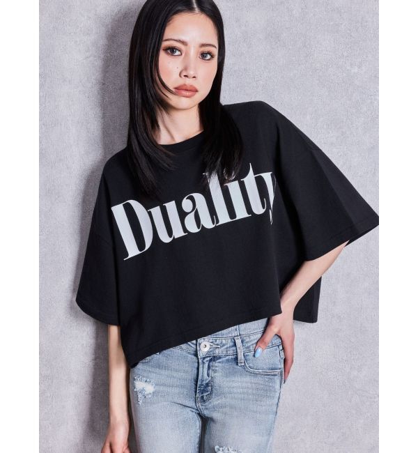 GYDA「DualityルーズショートTシャツ」|Tシャツ・カットソー|ブラック