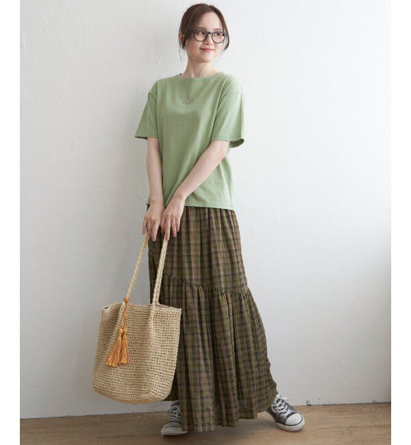 Lbc with Life「ミニロゴ刺繍Tシャツ」|Tシャツ・カットソー|