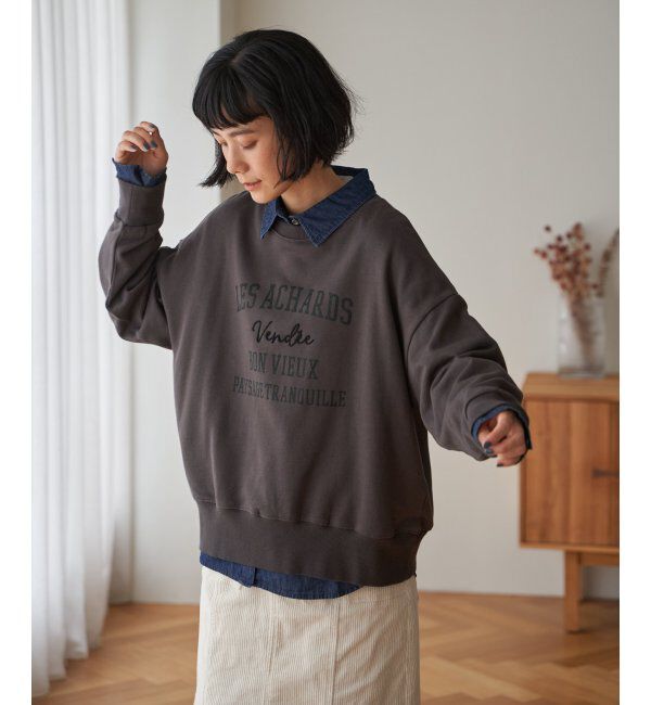 Lbc with Life「チェーンステッチ刺繍ロゴ裏毛プルオーバー」|その他|